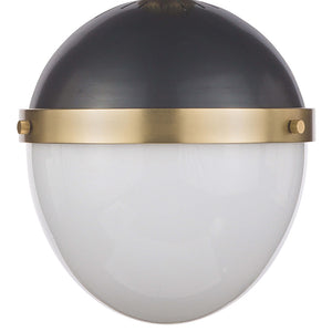 Regina Andrew Medium Two-Tone Egg Shaped Pendant – Blackened Brass
