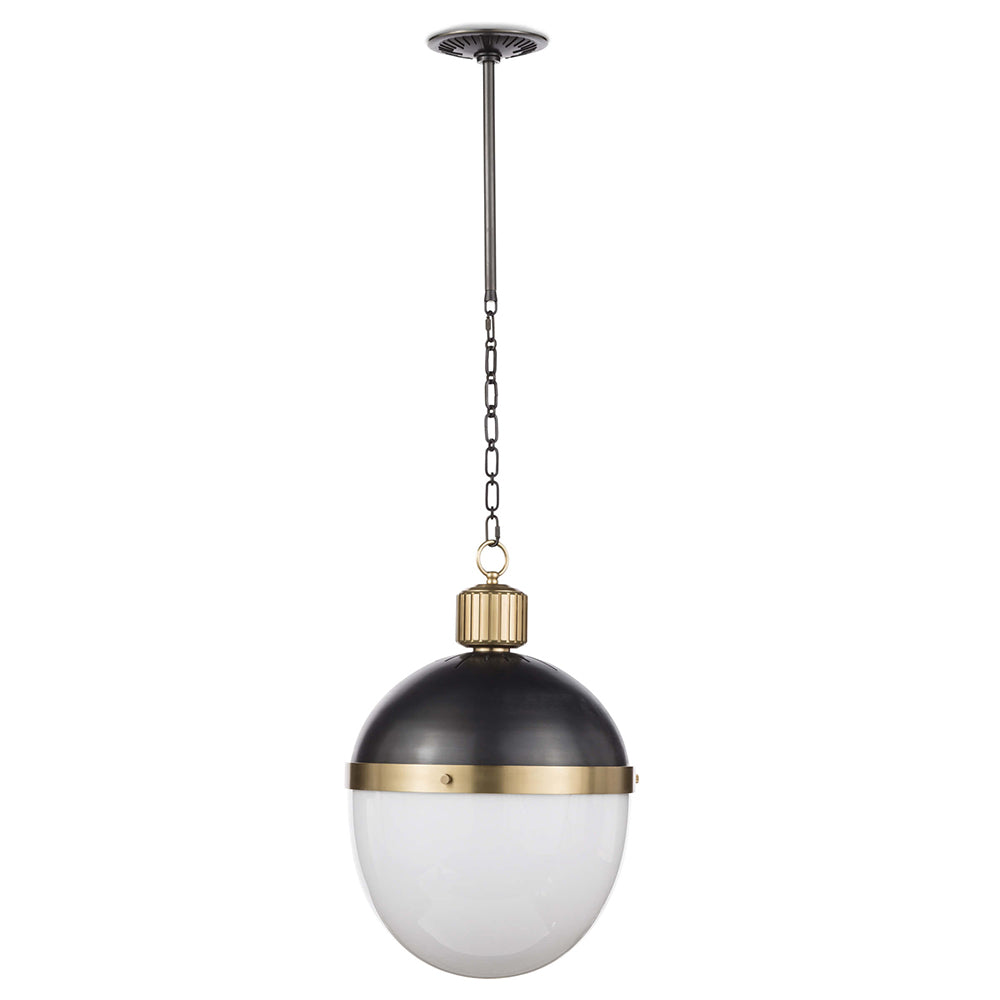 Regina Andrew Large Two-Tone Egg Shaped Pendant – Blackened Brass