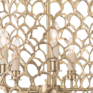 Regina Andrew Open Lattice Drum Chandelier – Brass