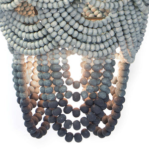 Coastal Living Draped Wooden Beads Ombre Chandelier