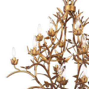 Southern Living Small 2-Tier Golden Branches Chandelier