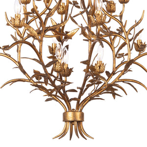 Southern Living Small 2-Tier Golden Branches Chandelier