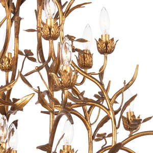 Southern Living Small 2-Tier Golden Branches Chandelier