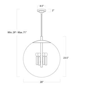 Coastal Living Cafe Pendant Small (Polished Nickel)