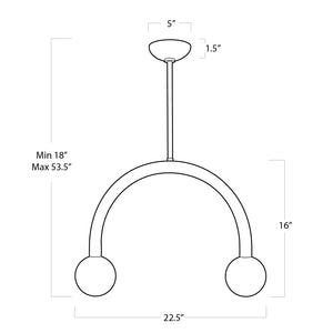 Happy Pendant Small (Polished Nickel)