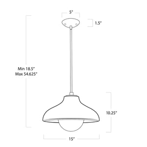 Coastal Living Surfside Wood Pendant (Natural)