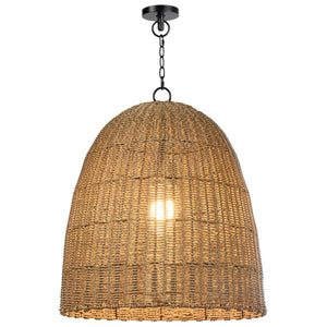 Coastal Living Beehive Outdoor Pendant Small (Weathered Natural)