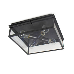 Sydney Outdoor Flush Mount (Black)