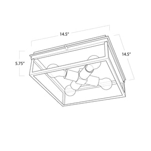 Sydney Outdoor Flush Mount (Black)