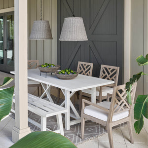 Coastal Living Augustine Outdoor Pendant Small (Weathered White)