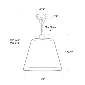 Coastal Living Augustine Outdoor Pendant Small (Weathered White)