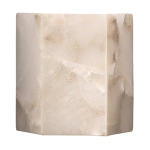 Alabaster Hexagon Wall Sconce