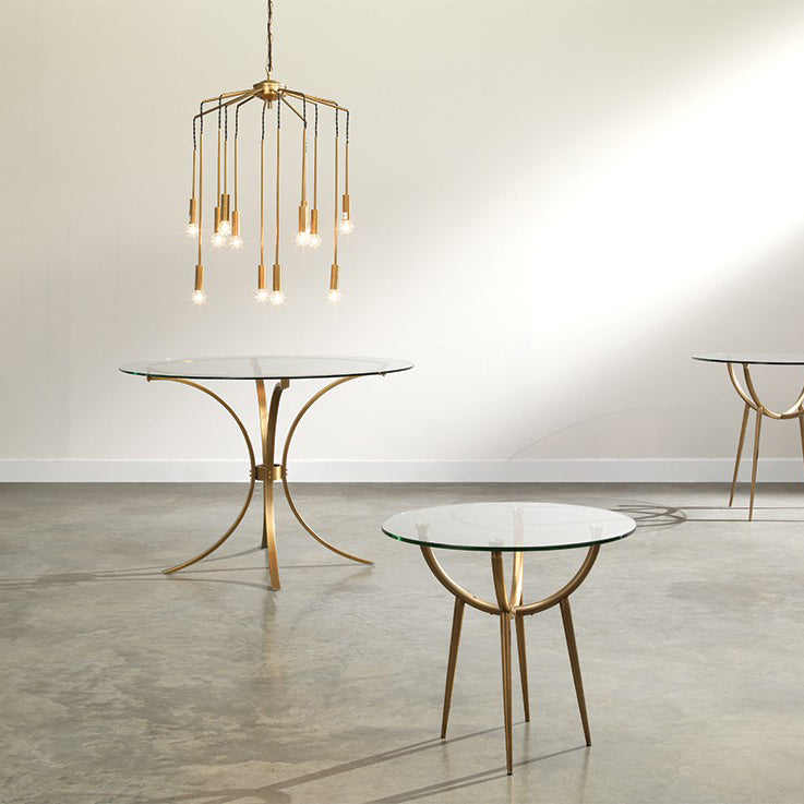 12-Light Modern Cascade Pendant – Antique Brass