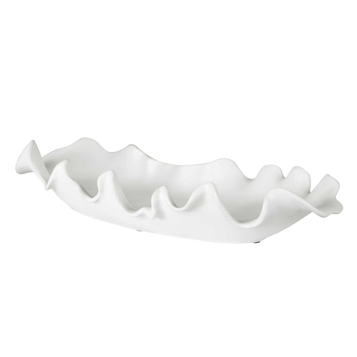 Ruffled Feathers Modern White Bowl