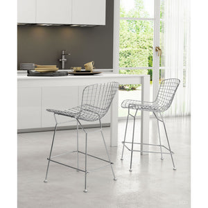 Wire Counter Chair Chrome (Set of 2) - Chrome