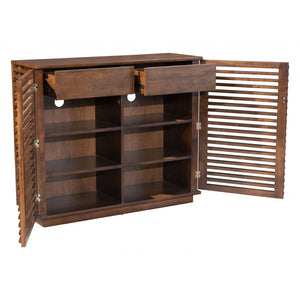 Linea Cabinet Walnut - Walnut
