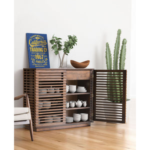 Linea Cabinet Walnut - Walnut