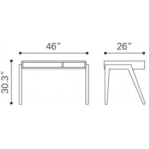 Linea Desk - Walnut
