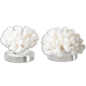 Off-White Coral Sculpture - Set of 2