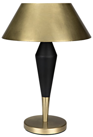 Blau Table Lamp - Brass with Black Metal Detail