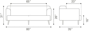 Amsterdam Sofa Light Gray