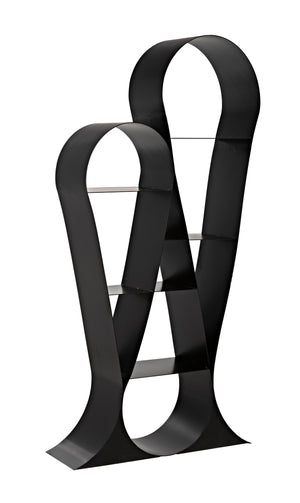 Zaha Bookcase, Black Metal