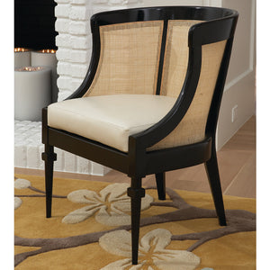 Curved Cane Chair - Black Frame