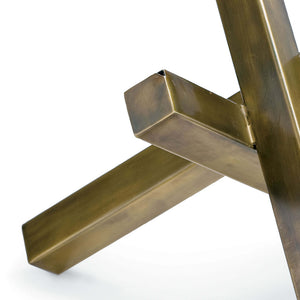 Regina Andrew Intersecting Bars Modern Sculpture – Brass