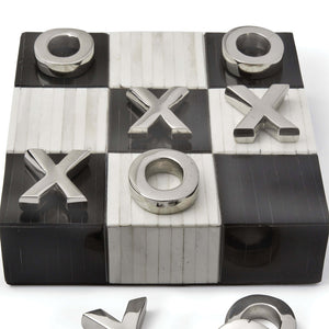 Regina Andrew Bone Tic Tac Toe Board with Metal Pieces - Polished Nickel