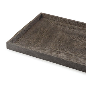 Regina Andrew Rectangle Faux Shagreen Tray - Vintage Brown Snake