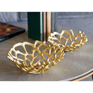 Regina Andrew Gilded Lattice Decorative Bowls – Set of 2