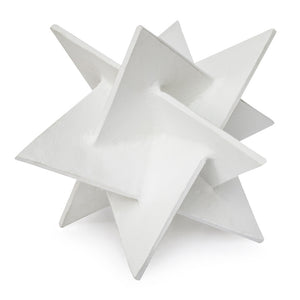 Regina Andrew White Aluminum Origami Star Sculpture