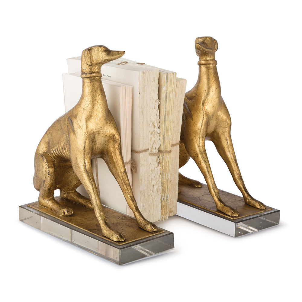 Regina Andrew Golden Greyhounds Bookends  - Set of 2