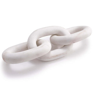 Regina Andrew Marble Chain Sculpture – White