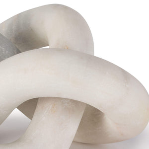 Regina Andrew Infinite Loop Marble Sculpture – White