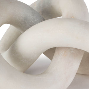 Regina Andrew Infinite Loop Marble Sculpture – White
