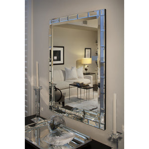 Beveled Tile Framed Mirror - Available in 2 Sizes
