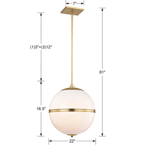 Brian Patrick Flynn for Crystorama Truax 3 Light Aged Brass Mini Chandelier
