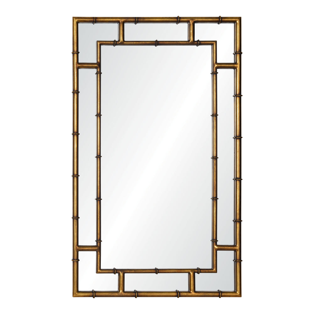 Faux Bamboo 24x40 Mirror - Gold Leaf