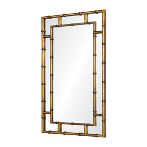 Faux Bamboo 24x40 Mirror - Gold Leaf