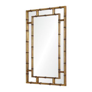 Faux Bamboo 24x40 Mirror - Gold Leaf