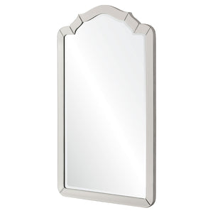 Mirror Framed Mirror with Antiqued Silver Leaf Sides