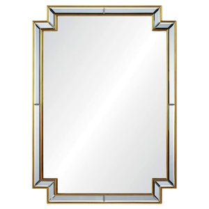 Art Deco Framed Mirror - Antique Gold