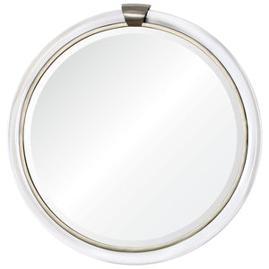 Round Acrylic Mirror – Silver Accents