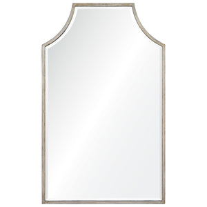 Large Antiqued Silver Leaf Mirror