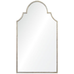 Large Queen Anne Mirror – Silver Leaf