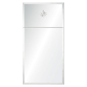 Mirrored Trumeau Mirror with Etched Star - Available in 2 Sizes