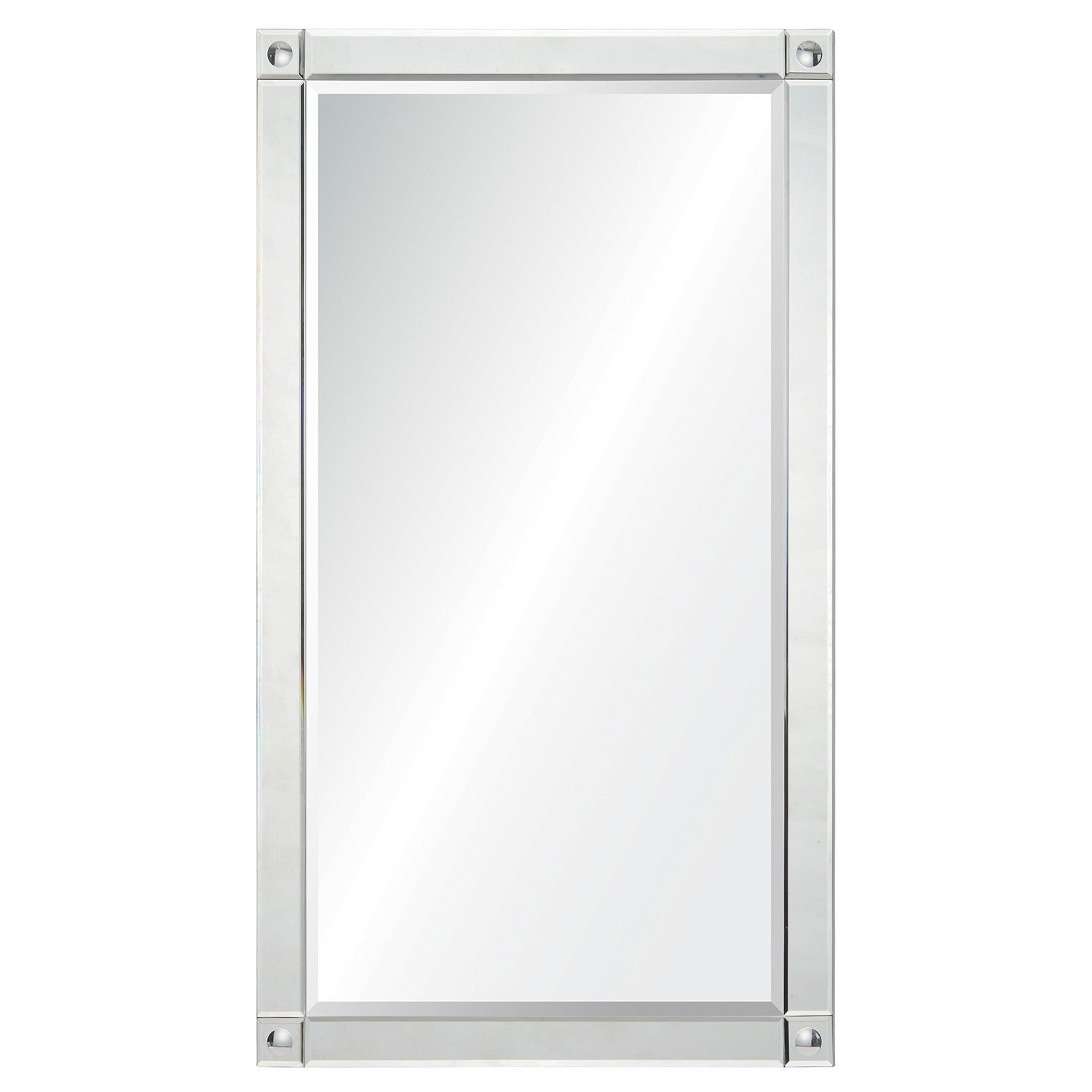 Mirror Framed Mirror with Corner Detail - Available in 2 Sizes