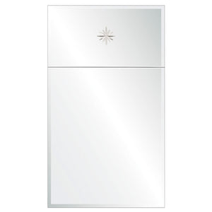 Mirrored Trumeau Mirror with Etched Star - Available in 2 Sizes