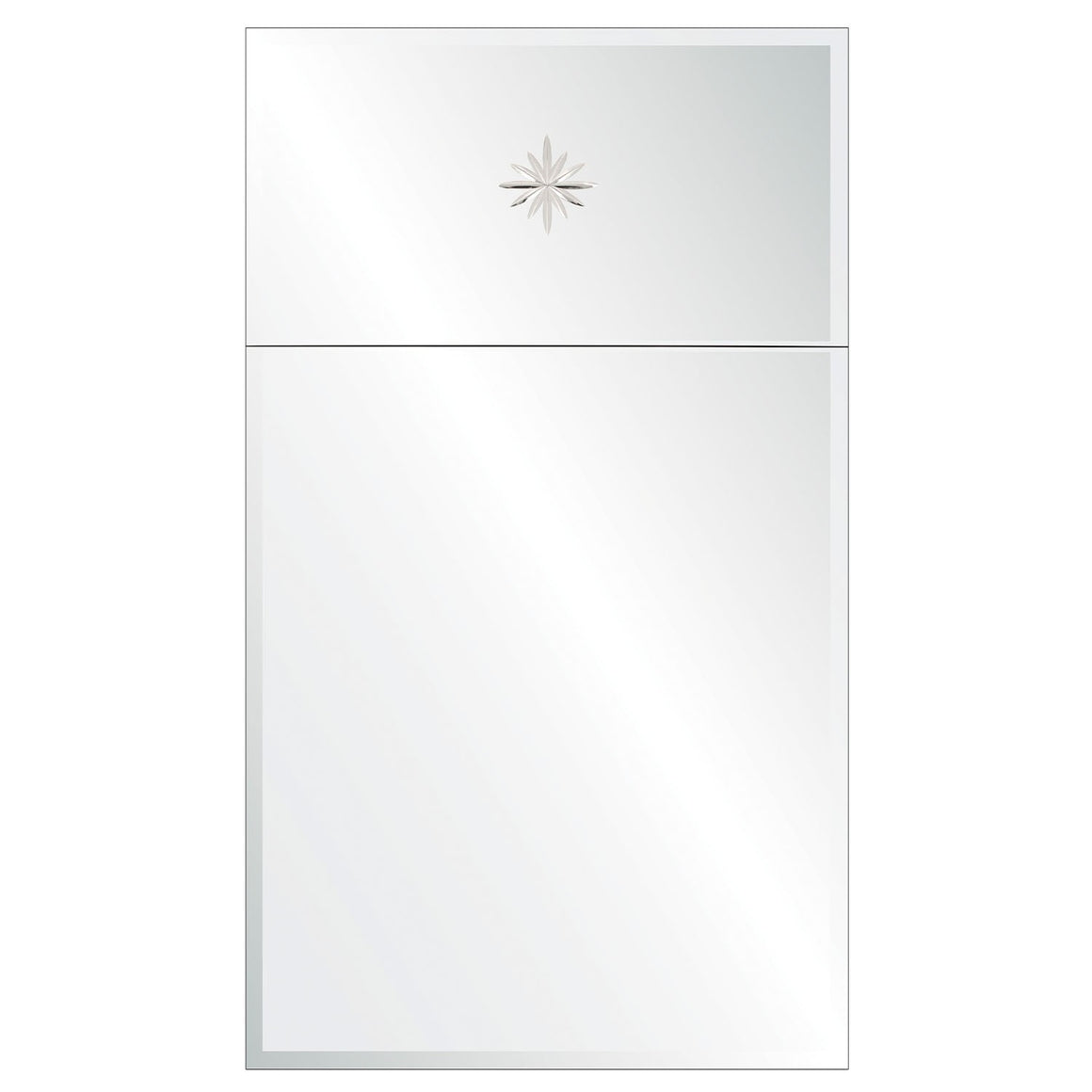 Mirrored Trumeau Mirror with Etched Star - Available in 2 Sizes